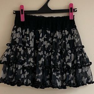 Girl black skirt